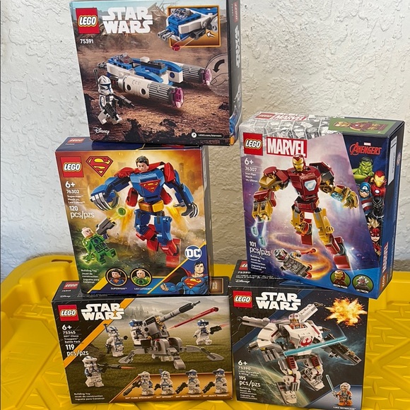 Lego Other - NIB Lego Star Wars, Marvel, Superman Lot of 5 Lego Bundle